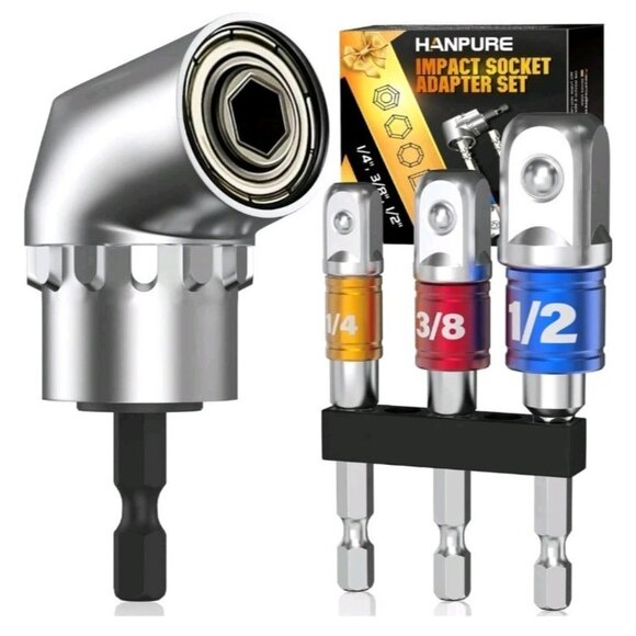 Socket Adapter Set Tools Impact Drill Adapter Extension Open Box - Picture 2 of 9